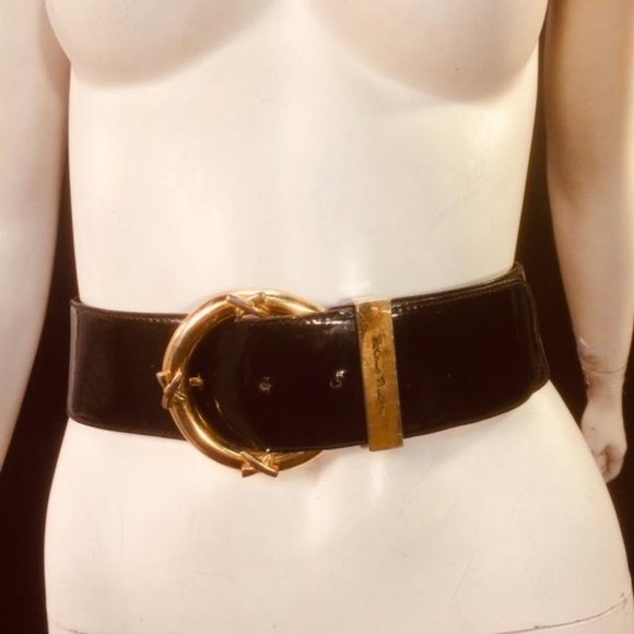 Paloma Picasso Wide Patent Leather Belt - Italy main image 9